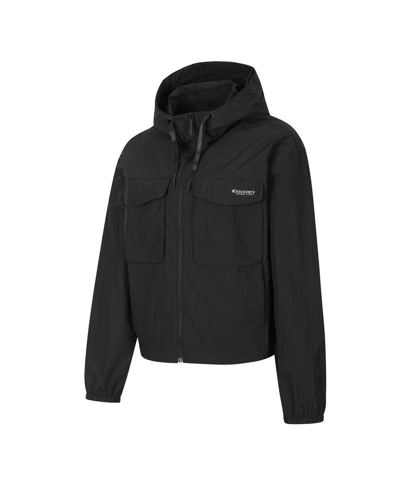 Discovery Expedition Women'S Freshvent 2.0 Pocket Crop Windbreaker (Black)