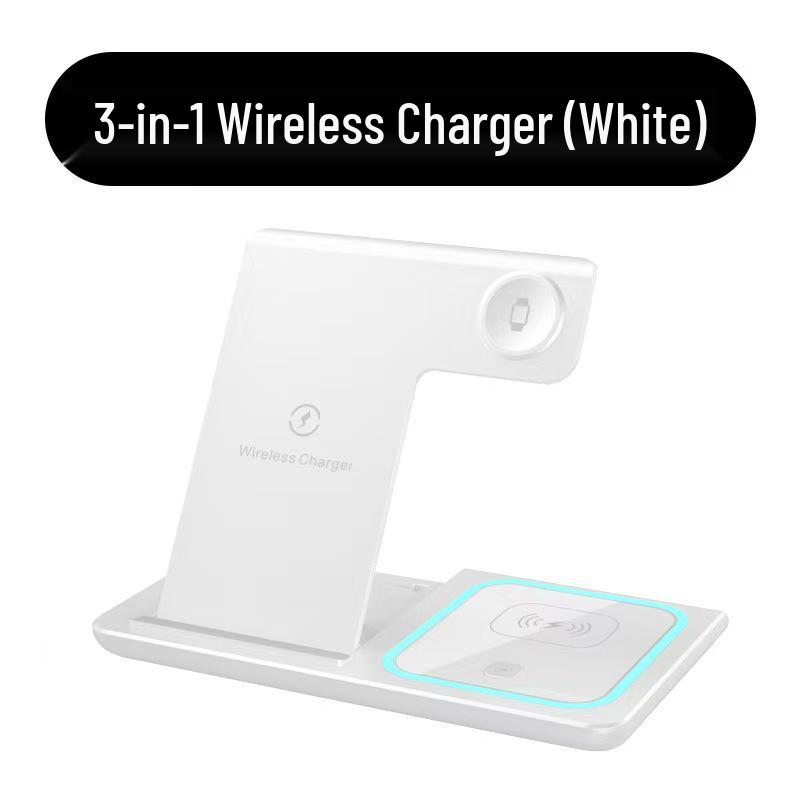 15W Foldable 3-in-1 Wireless Charging Stand for Apple & Android Phones
