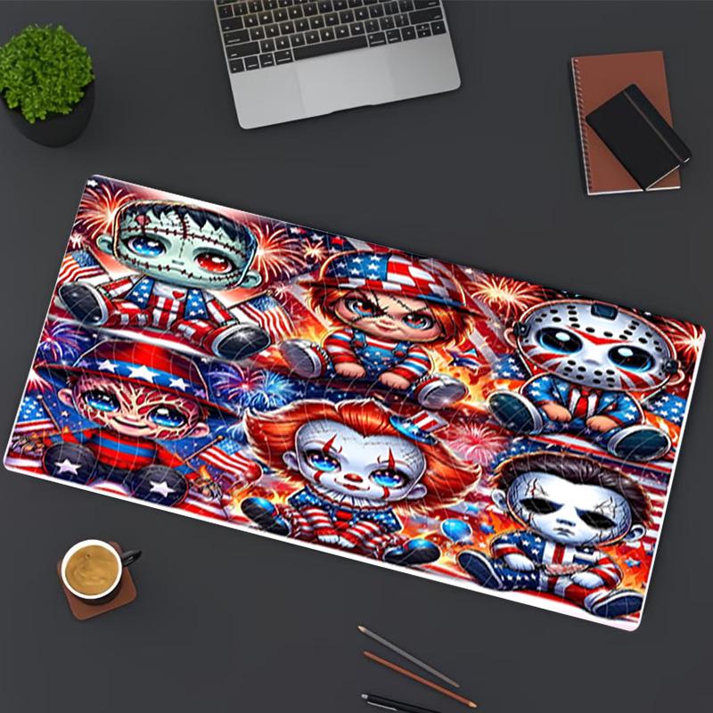 Horror Movie Print Mouse Pad, for Keyboard Pad Laptop PC Mat for Office Home Use, Desk Decor, Perfect Birthday Gift for Gamers