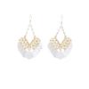 Super Fairy French Retro Pearl Fringed Earrings Light Luxury Design High-End Stud Earrings Vacation Bohemian Earrings