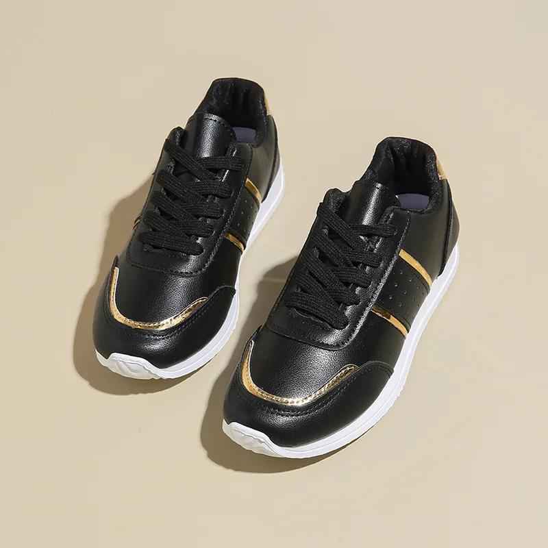 Fashion Women's Outdoor Training Platform PU Shoes Height Increase Chunky Sneakers Young Girls Outdoor Training Women's Casual Shoes