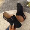 Wedge Heel Bag Head Half Slippers Platform Belt Buckle 43 Large Size Women's Shoes Wish Slippers