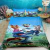 3pcs Duvet Cover Anime Zootopia Judy Nick Bedding Set Skin-friendly Children Bedroom Dormitory Surprise Gifts