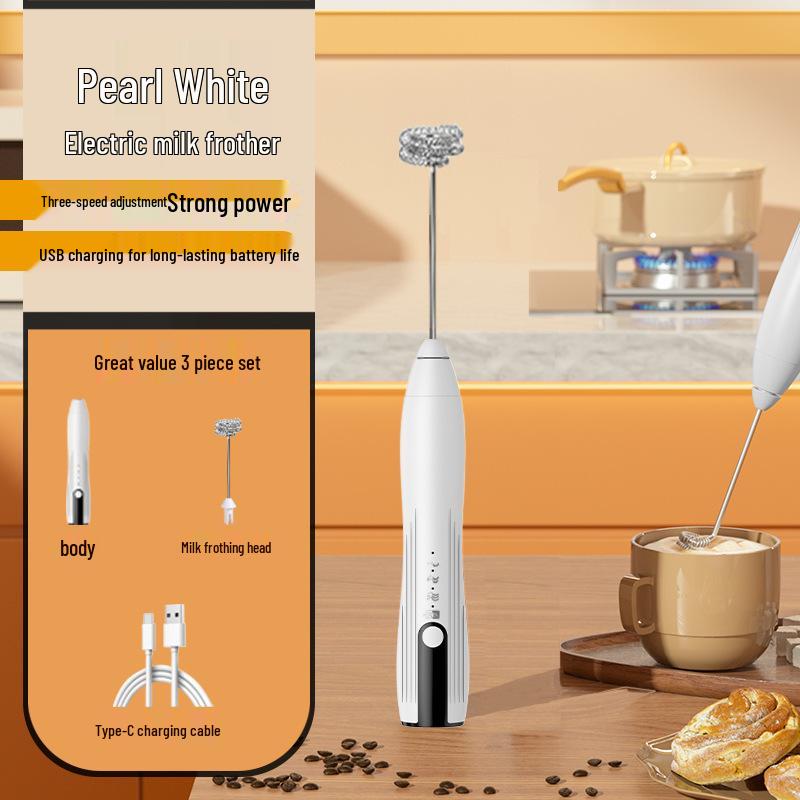 

Dual-Use Electric Handheld Egg Beater & Milk Frother Beater