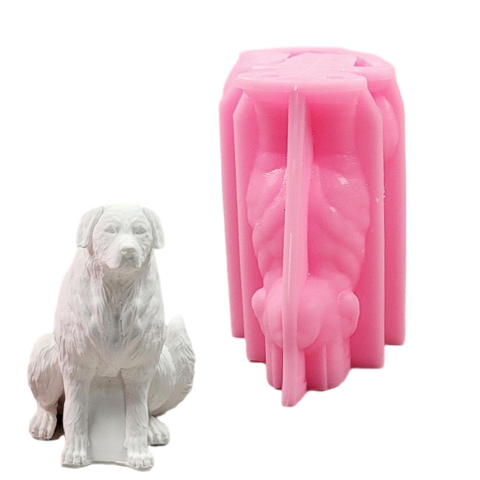 

3D Dogs Silicone Moulds Animal Candle Molds Handmade Ornament Molds Epoxy Resin Molds Plasters Molds for Candle Making 1
