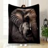 Elephant Mother And Baby Print Blanket Bedroom Blanket for Livingroom Couch Lunch Break Soft Throw for Friend's Festival Gift