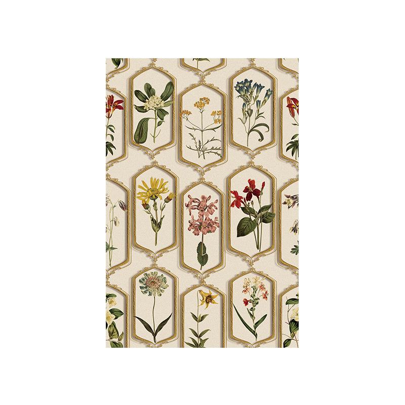 Floral Peel and Stick Wallpaper Floral Specimen Self Adhesive Wallpaper Removable Contact Paper Wall Sticker for Bedroom Cabinet