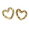Ear Studs Hollow Heart Shape Exquisite Fashionable Versatile Stud Earrings for Daily Dating Work