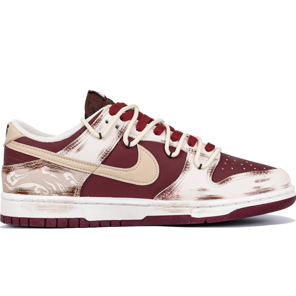 Nike Dunk Dark Misty Design, Mysterious, Hand Drawn Distressed Abrasion Resistant Slip Resistant Low Top IM6572-601(Team1170-)