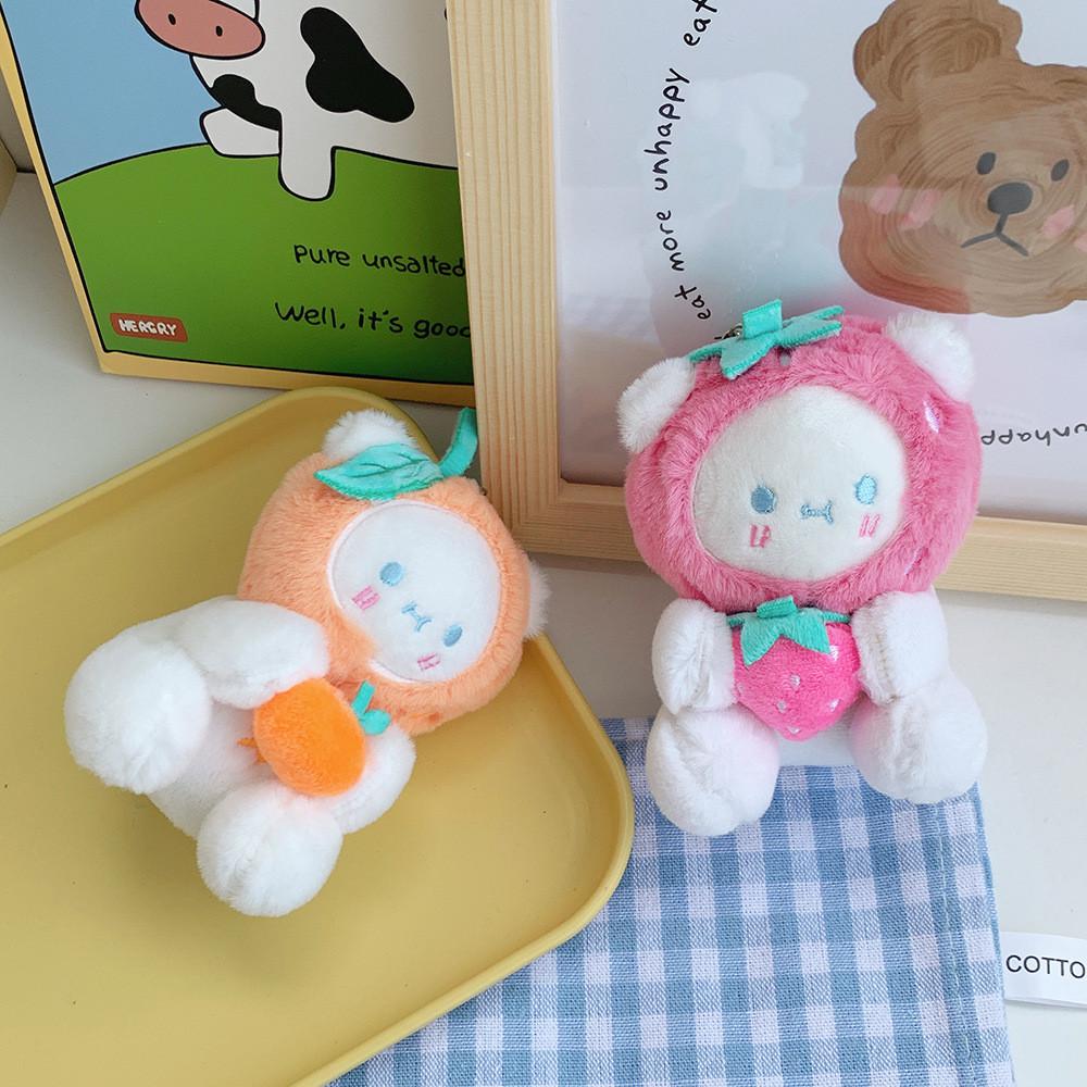 Soft And Huggable Plush Keychain Bears Sweet Fruit-themed Mini Stuffed Animals For Kids And Adults