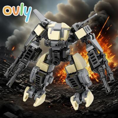 Ovly Kreatywny Design Kompatybilne Małe Klocki Konstrukcyjne Dzieci Fajny Myśliwiec Militarny Uzbrojony Mecha Robotyka Maszyna Wojenna