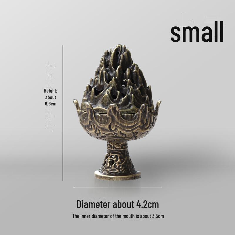 

Курильница Boshan Tower из сплава в стиле ретро - держатель из агарового и сандалового дерева для чайной церемонии, кабинета, гостиной или офиса