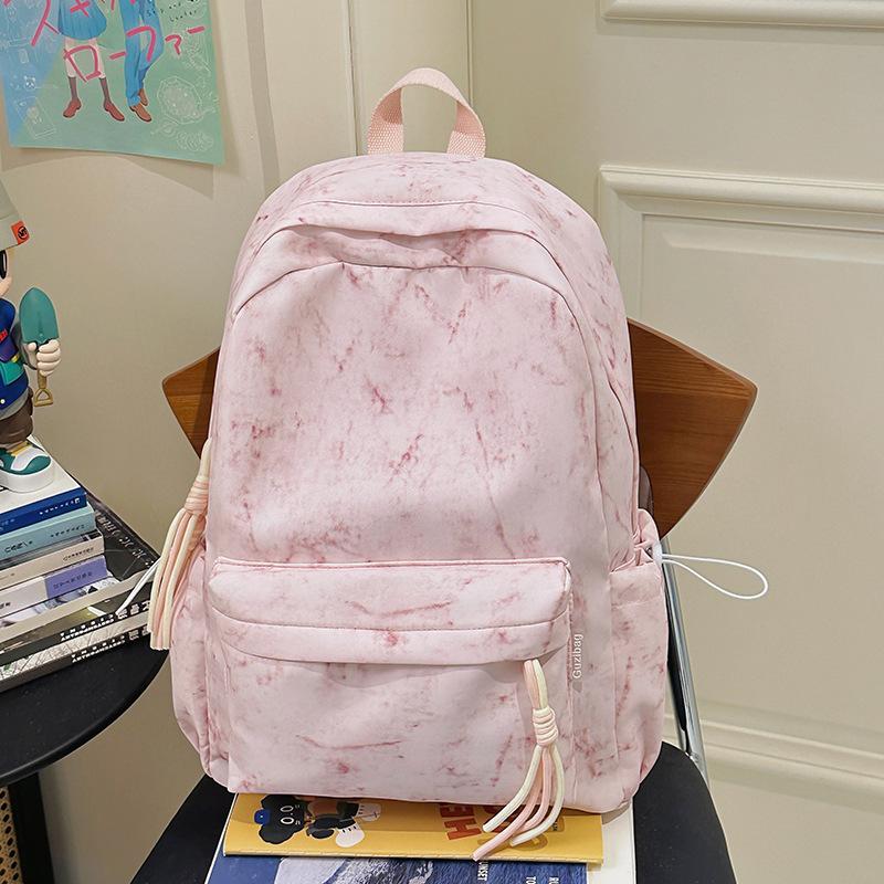 2025 new student large-capacity schoolbag women's tie-dye casual backpack fashion backpack