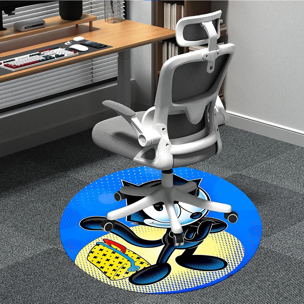 1 шт. Круглый ковер с изображением кота Феликса для офиса, спальни, гостиной, домашнего декора, декора комнаты, Offic a1016177 80cm by 80cm