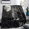 Owl Print Flannel Blanket, High quality Comfortable for All Seasons, Home Decor, Warmth and Comfort, Perfect for Christmas Gifts