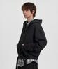 Juan Homme Compact Belted Zip-Up Hoodie (Black)