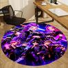 KPop Demon Hunters Pattern Round Rug, Indoor/Outdoor Mat, for Picnic, Gameroom, Bedroom, Office, Living Room, Home Decor Carpet, Birthday Gift