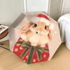 Christmas Bunny Gift Umbrella: A Festive, Auto-Opening Protection for Outdoor Adventures and Travel Essentials 024