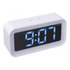 Digital Dual Clock Dimmable RGB   Volume Weekday Weekend Mode 12 24Hr with Snooze Compact for Bedroom Bedside Tabletop