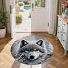 Wolf Round Office Rug Design for Dormitory Entryway Playrooms Living Rooms Anti-slip Round Rug Anime Office Decor Perfect Birthday Christmas Gift Idea