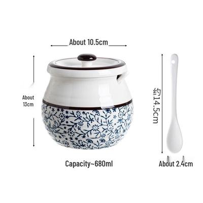 ZISIZ Cream Style Ceramic Seasoning Jar