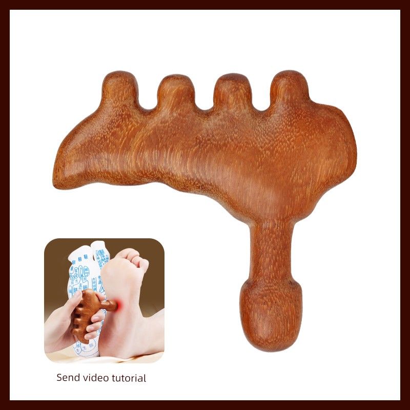 Reflexology Foot Massager Press Foot Sole Acupuncture Massager Handy Gadget Acupuncture Point Meridian Health Care Tool Treatment Scraping Tendon Four-Ball Ding + Video Tutorial