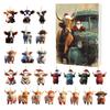 Yousheng Highland Cow Ornaments Advent Calendar 2025 24 Days Christmas Countdown Calendar with Cartoon Cows Ornament for Xmas Tree Decor
