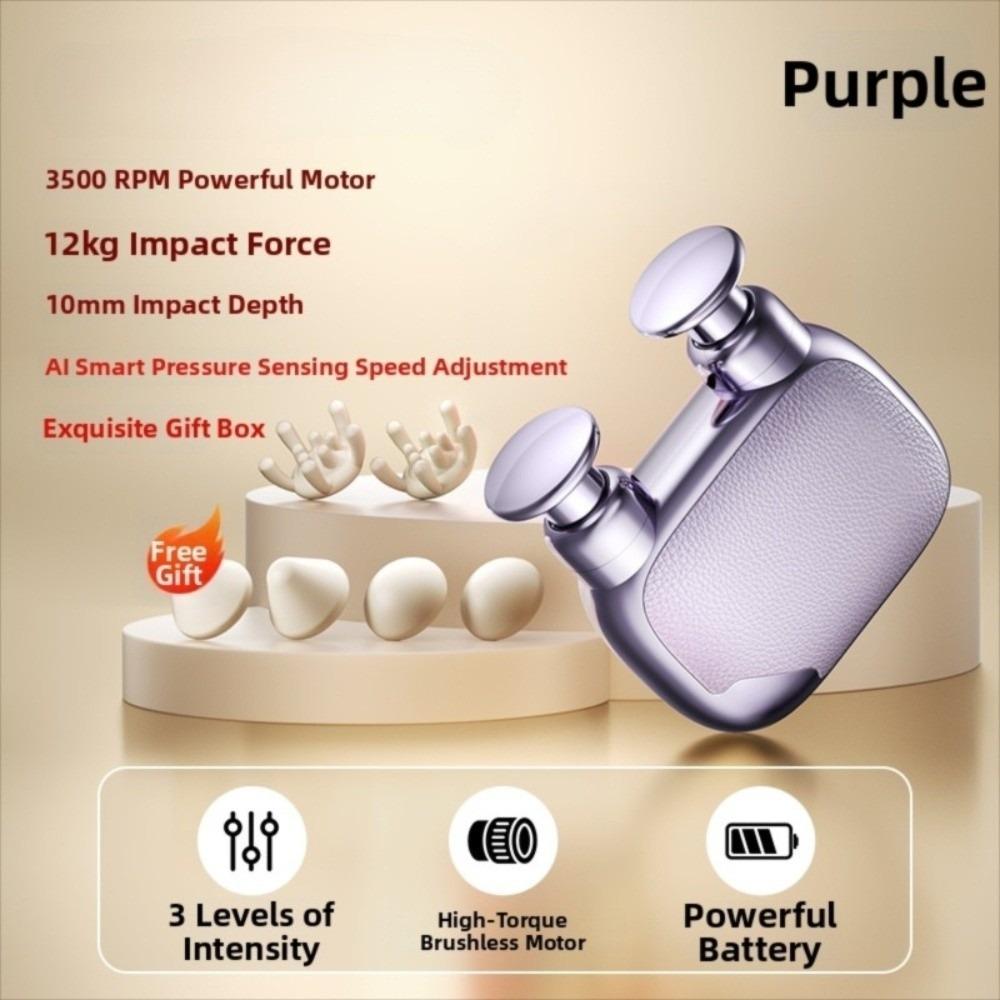 Compact Type USB Rechargeable Pocket Massager Muscle Massage Machine Fitness Equipment фиолетовый