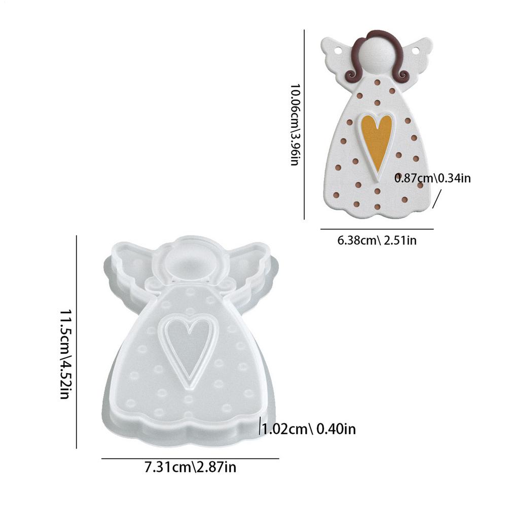 Little Angel Wings Girl Silicone Mold Casting Mold Christmas Pendant Casting Cement Moulds Christmas Gypsum Casting Angel Mold