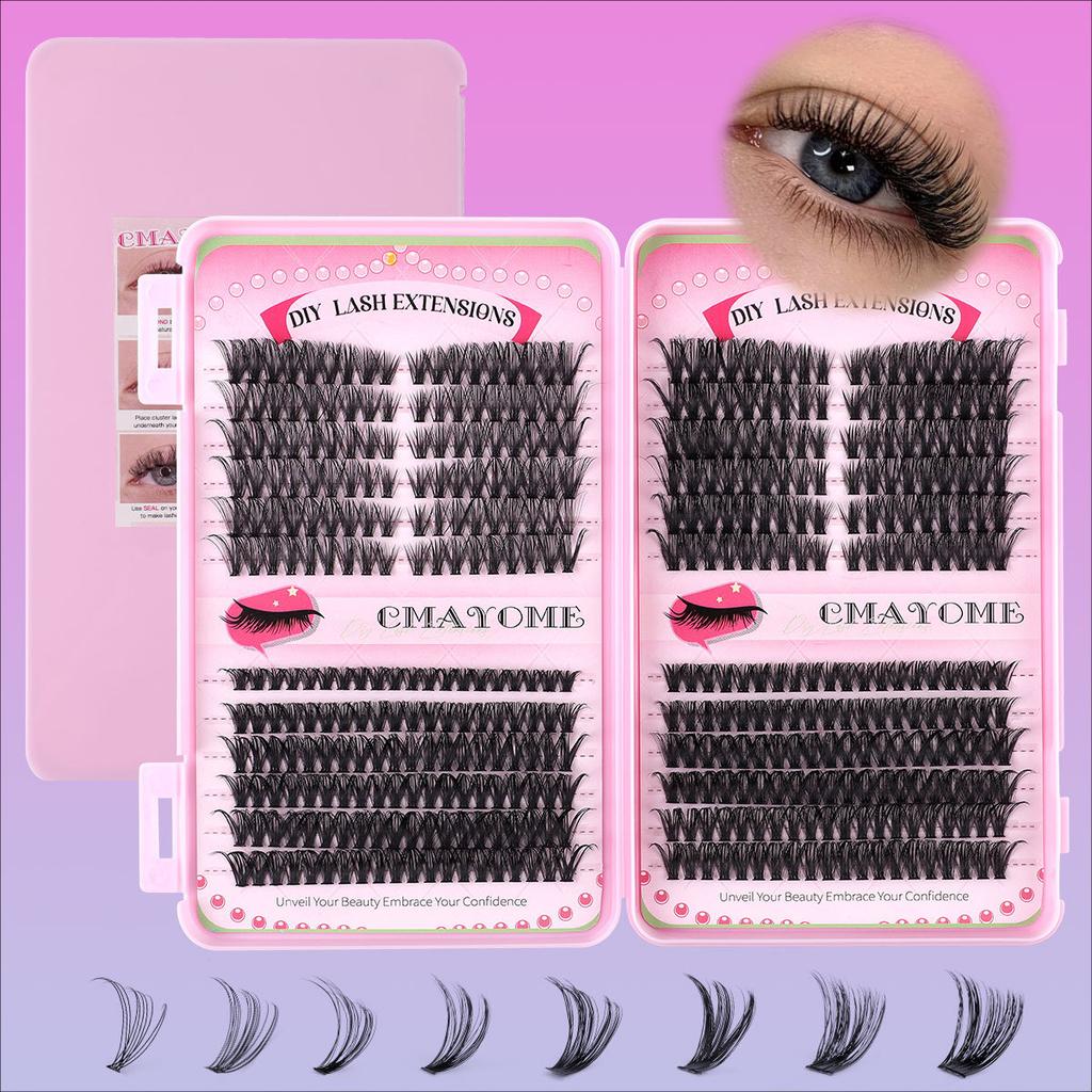 456 Clusters D Curve Single Cluster False Eyelashes Segmented Grafting Flower Hair 10-16Mmdiy Thick Eyelashes