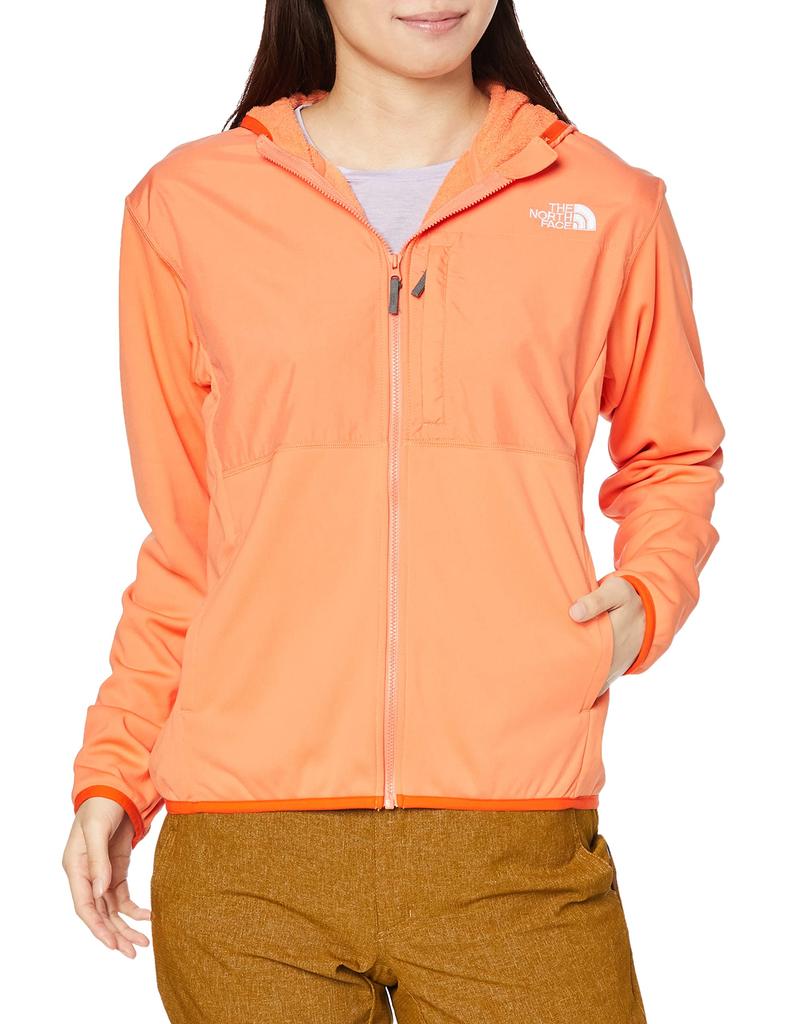 The North Face Riverside Relax Pile Dusty Coral Size M Hoodie, Women's, Fabric, Moisture-Wicking, Stretch, Orange,