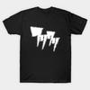 Men Black Print T-shirt Flcl Furi Kuri Fooly Cooly Japanese Logo No-Cut Transfer Paper Print Cotton Tshirt