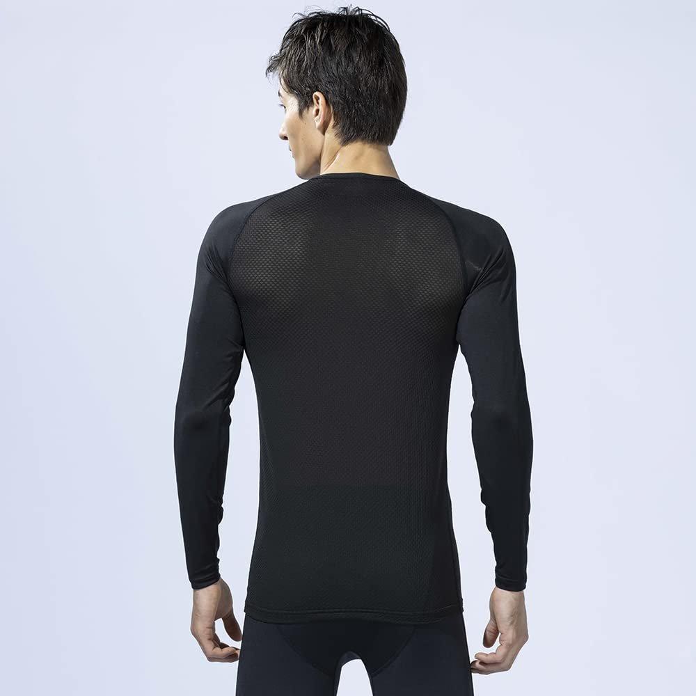 Otafuku Glove Summer Cooling Long Sleeve Crew Neck Base Layer JW-715 Black SS Size