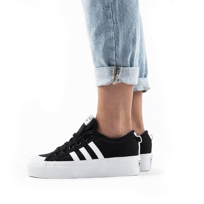 adidas Women's Nizza Platform 'Black' Women's Sneakers FV5321