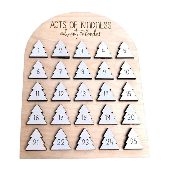 

Адвент-календарь «Поступки доброты» Фермерский деревенский деревянный 25-дневный календарь обратного отсчета «Делимся добротой» Рождественское украшение A