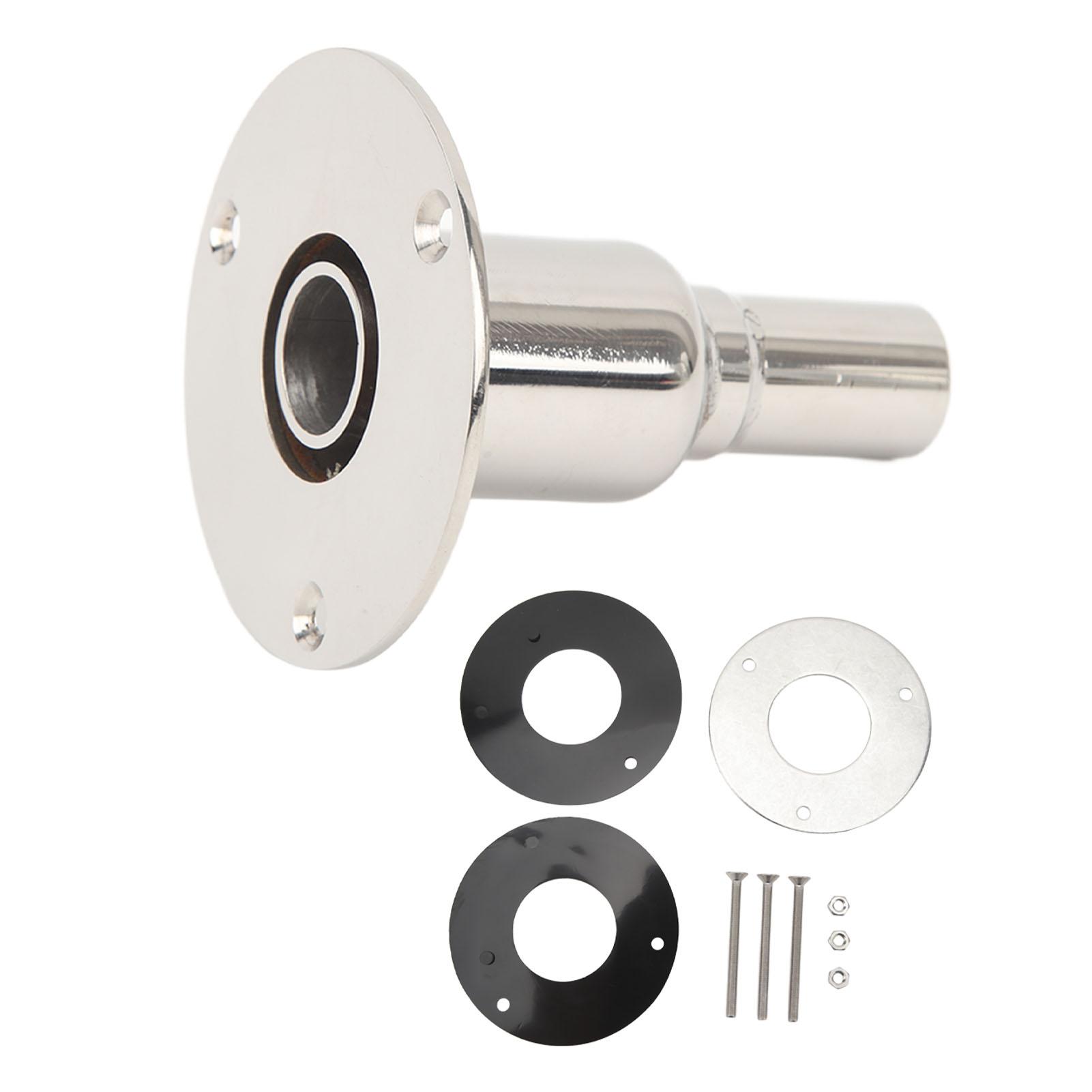 

22mm Thru Hull Exhaust Skin Fitting Socket 316 Stainless Steel Tube Pipe Socket for Yachts Ship Diesel Heater Vents