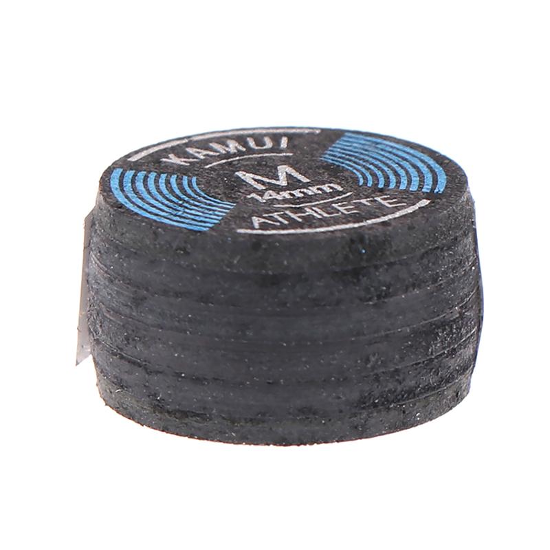 1Pc 14MM S/M/H Cue Tip Quality Pool Billiard Leather Cue Tip Nine-Ball Cue Head Cue Tip Hard Soft Head