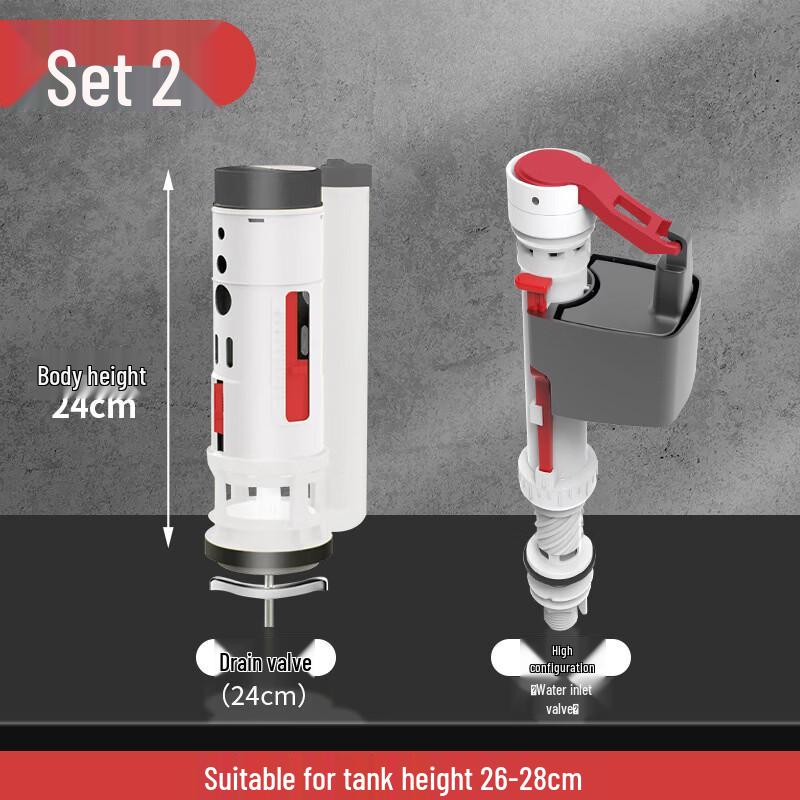 Woodpecker 24 Toilet Water Tank Fill and Flush Valve Kit