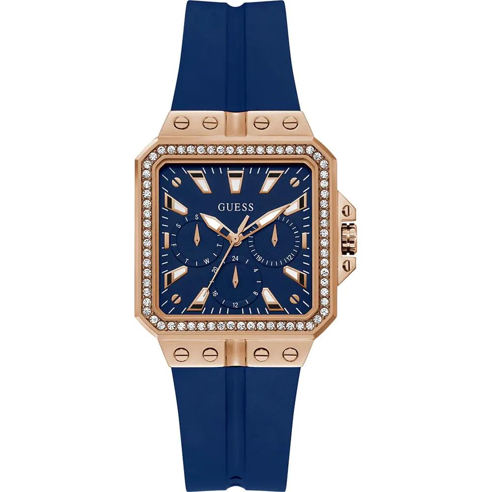 GUESS Sport Libra Blue Stainless Steel & Silicone Ladies  Quartz GW0618L2 Watch синий