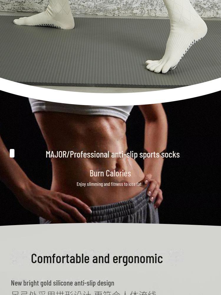 Women's Non-Slip Five-Toe Yoga & Pilates Socks