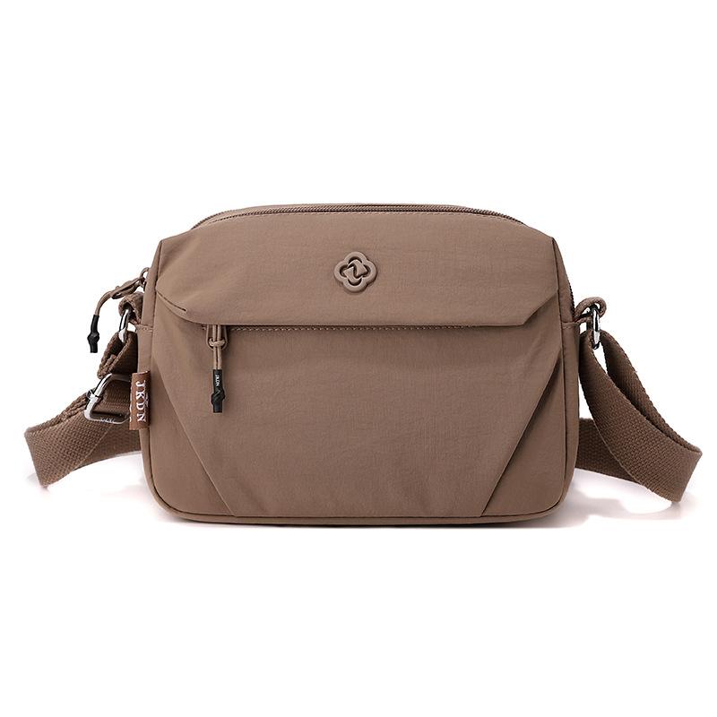 Vattentät Nylon Crossbody-väska med Flera Fickor Casual Axelväska för Kvinnor