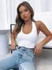 Crop Tops Solid Halter Tank Top Women Summer Camis Backless Camisole Fashion Tube Top Female Sleeveless