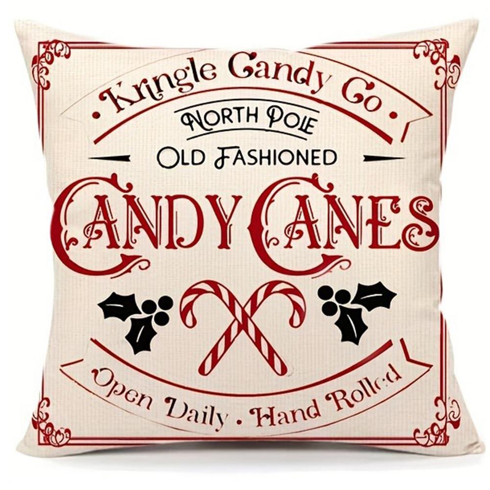 Christmas Decoration Pillowcase Zipper Opening and Closing Living Room Sofa Cushion Cover Room Home Decoration New Year Gift