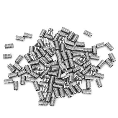 100Pcs Thread Inserts Male Female Reducing Nut Repair Tool Stainless Steel Fastener M4x0.73D