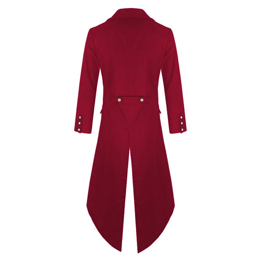 2023 Men's Steampunk Gothic Overcoat Trench Jacket Retro Formal BC7928