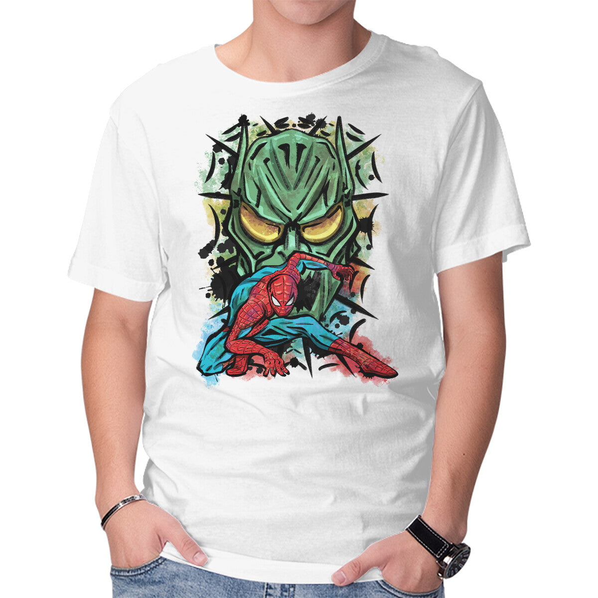 Unisex Crew Neck T-Shirt Spider Nemesis Graphic Short Sleeve Casual Tee XXXXL