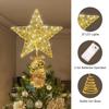 20led Glitter Christmas Tree Toppers Star Christmas Tree Decoration For Home Festive Holiday Party