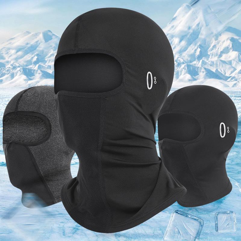 Passamontagna invernale caldo per ciclismo, berretto da motociclista, da sci, protezione per il collo, per ciclismo, con foro per occhiali, copricapo in velluto