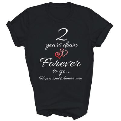 2 Jahre vorbei für immer zu gehen Alles Gute zum 2. Jahrestag Unisex Shirt Geschenk
