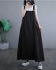 Denim Jumper Overall Cami Layered Cami Long Overalls Denim Solid Maxi Oversized Sleeveless [Pinyifang] Women's Skirt, Skirt, Dress, Dress, Dress,